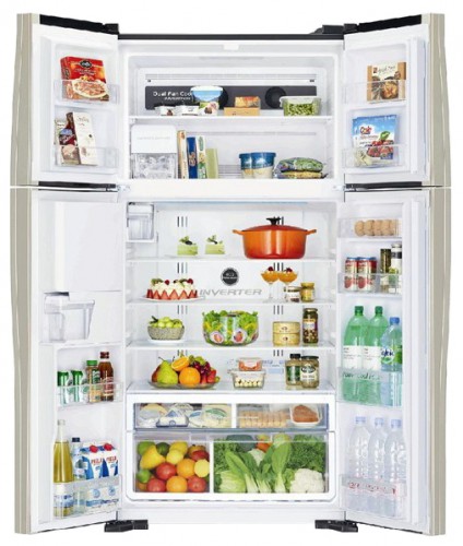 Refrigerator Hitachi R-W722PU1GBW larawan, katangian