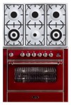 厨房炉灶 ILVE M-906D-MP Red 91.10x85.00x60.00 厘米