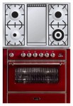 厨房炉灶 ILVE M-90FD-VG Red 91.10x92.00x60.00 厘米