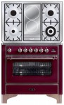 Estufa de la cocina ILVE M-90ID-E3 Red 91.10x90.00x70.00 cm