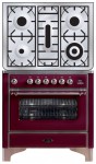 Estufa de la cocina ILVE M-90PD-E3 Red 91.10x90.00x70.00 cm