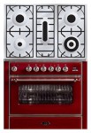 厨房炉灶 ILVE M-90PD-MP Red 91.00x85.00x60.00 厘米
