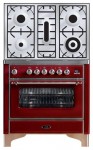 厨房炉灶 ILVE M-90PD-VG Red 90.00x92.00x60.00 厘米