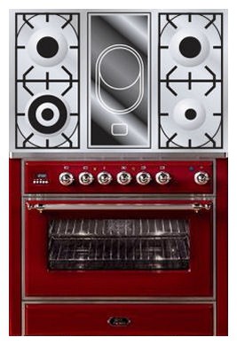 Estufa de la cocina ILVE M-90VD-MP Red Foto, características