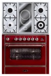 موقد المطبخ ILVE M-90VD-MP Red 91.00x85.00x60.00 سم