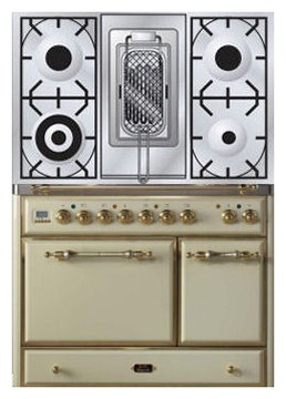 اجاق آشپزخانه ILVE MCD-100RD-E3 Antique white عکس, مشخصات