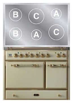 Кухонная плита ILVE MCDI-100-MP Antique white Фото, характеристики