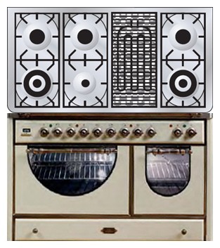 Кухонная плита ILVE MCSA-120BD-MP Antique white Фото, характеристики