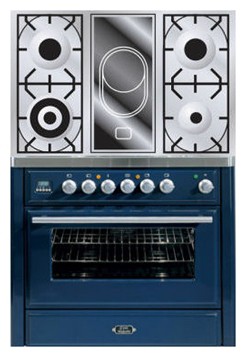 Kitchen Stove ILVE MT-90VD-VG Blue Photo, Characteristics