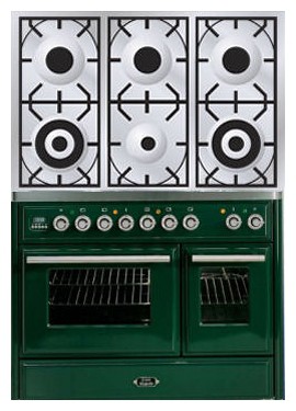 厨房炉灶 ILVE MTD-1006D-VG Green 照片, 特点