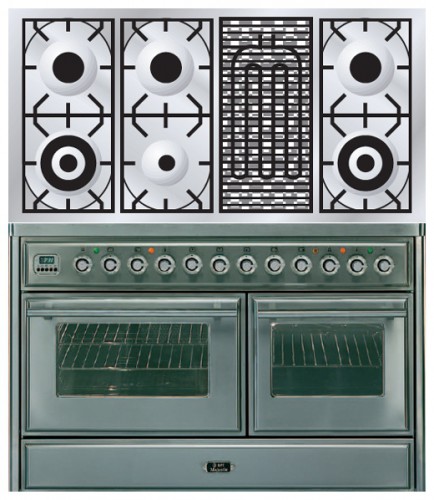 Estufa de la cocina ILVE MTS-120BD-MP Stainless-Steel Foto, características