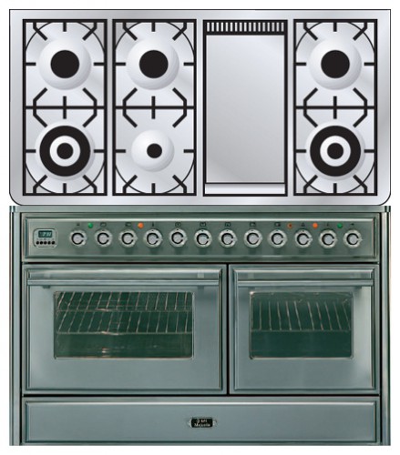 موقد المطبخ ILVE MTS-120FD-MP Stainless-Steel صورة فوتوغرافية, مميزات