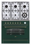 Σόμπα κουζίνα ILVE P-906N-VG Green 90.00x87.00x60.00 cm
