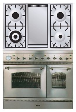 موقد المطبخ ILVE PD-100FN-MP Stainless-Steel صورة فوتوغرافية, مميزات