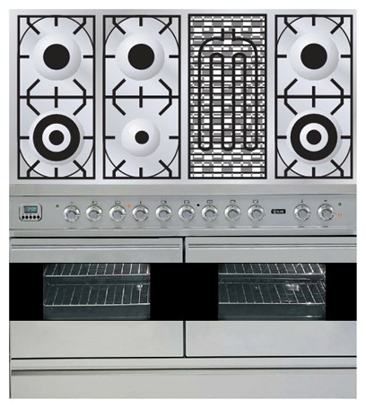 Σόμπα κουζίνα ILVE PDF-120B-VG Stainless-Steel φωτογραφία, χαρακτηριστικά