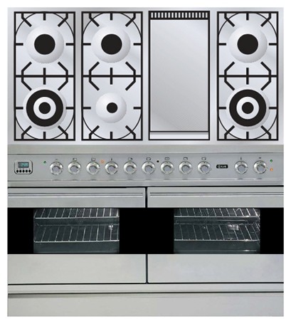 Soba bucătărie ILVE PDF-120F-VG Stainless-Steel fotografie, caracteristici