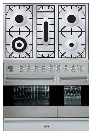 Estufa de la cocina ILVE PDF-90-MP Stainless-Steel Foto, características