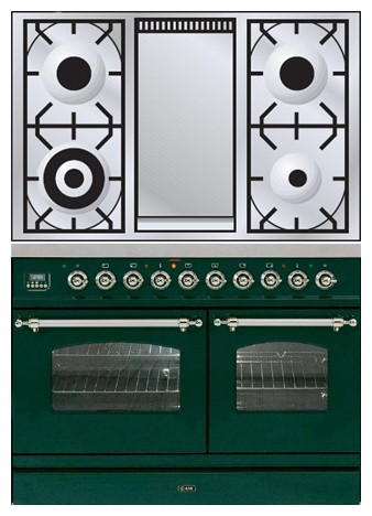 Stufa di Cucina ILVE PDN-100F-MW Green Foto, caratteristiche