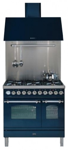 Kitchen Stove ILVE PDN-90B-VG Blue Photo, Characteristics