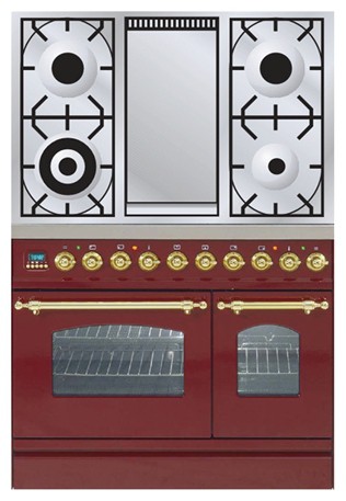 Кухонная плита ILVE PDN-90F-MP Red Фото, характеристики