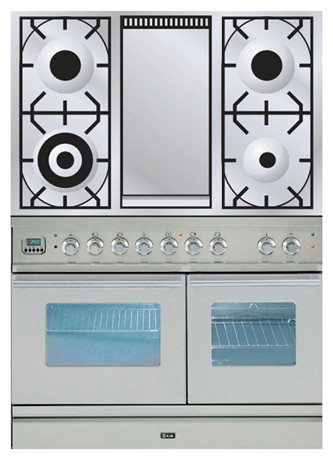 Kitchen Stove ILVE PDW-100F-VG Stainless-Steel Photo, Characteristics