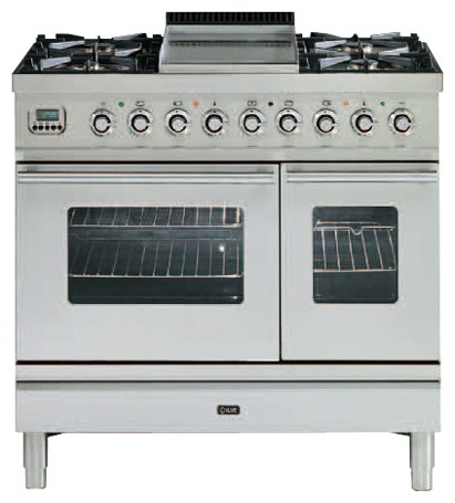 Cuisinière ILVE PDW-90F-VG Stainless-Steel Photo, les caractéristiques