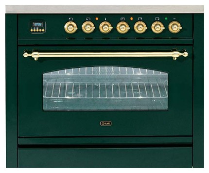 厨房炉灶 ILVE PN-90-VG Green 照片, 特点