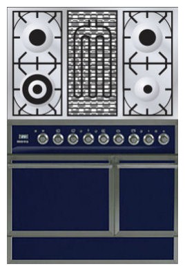 Köök Pliit ILVE QDC-90B-MP Blue foto, omadused