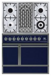 Stufa di Cucina ILVE QDC-90B-MP Blue 90.00x87.00x60.00 cm