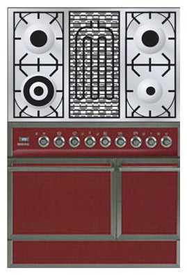 اجاق آشپزخانه ILVE QDC-90B-MP Red عکس, مشخصات