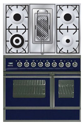 厨房炉灶 ILVE QDC-90RW-MP Blue 照片, 特点