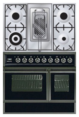 厨房炉灶 ILVE QDC-90RW-MP Matt 照片, 特点