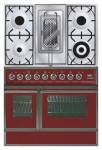 厨房炉灶 ILVE QDC-90RW-MP Red 90.00x87.00x60.00 厘米