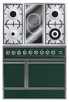 रसोई चूल्हा ILVE QDC-90V-MP Green 90.00x87.00x60.00 सेमी