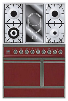 厨房炉灶 ILVE QDC-90V-MP Red 照片, 特点