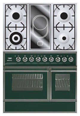 Кухонна плита ILVE QDC-90VW-MP Green фото, Характеристики