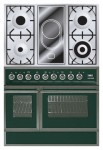 厨房炉灶 ILVE QDC-90VW-MP Green 90.00x87.00x60.00 厘米