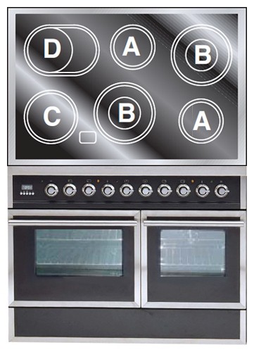 Кухонна плита ILVE QDCE-100W-MP Matt фото, Характеристики