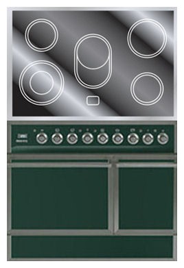 Soba bucătărie ILVE QDCE-90-MP Green fotografie, caracteristici
