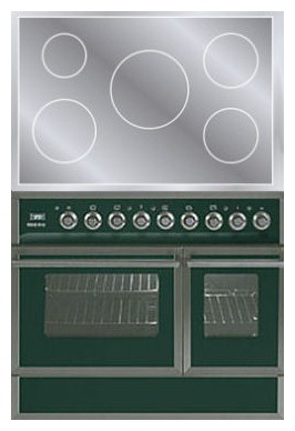 रसोई चूल्हा ILVE QDCI-90W-MP Green तस्वीर, विशेषताएँ