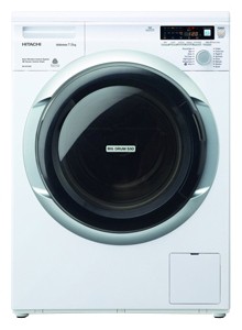 Tvättmaskin Hitachi BD-W75SAE WH Fil, egenskaper