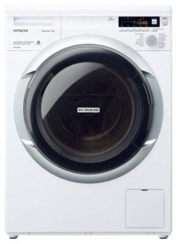 Tvättmaskin Hitachi BD-W80PAE WH Fil, egenskaper