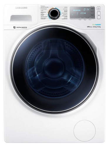 Tvättmaskin Samsung WD80J7250GW Fil, egenskaper