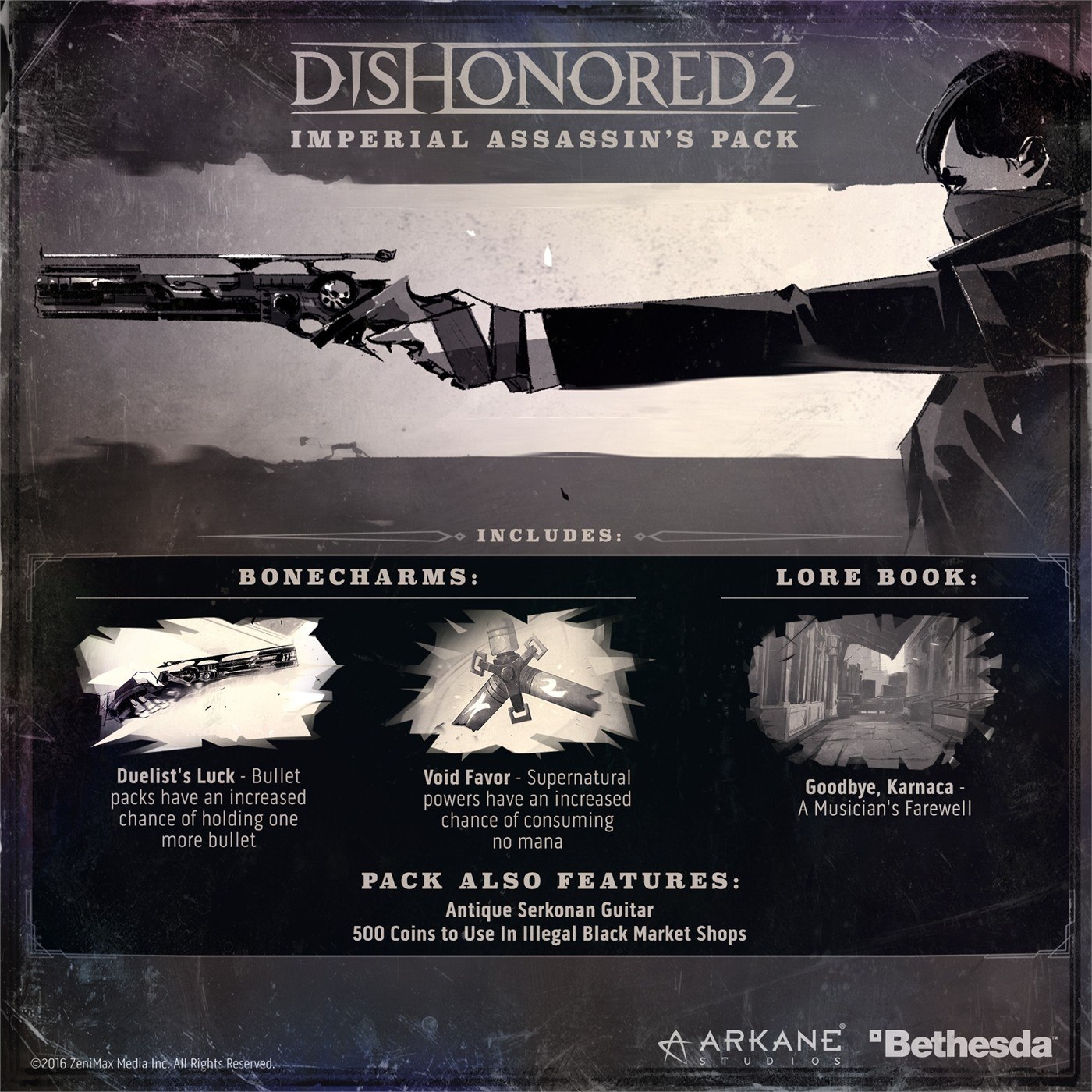 Dishonored 2 - Imperial Assassin's DLC EU Steam CD Key, 0.8$