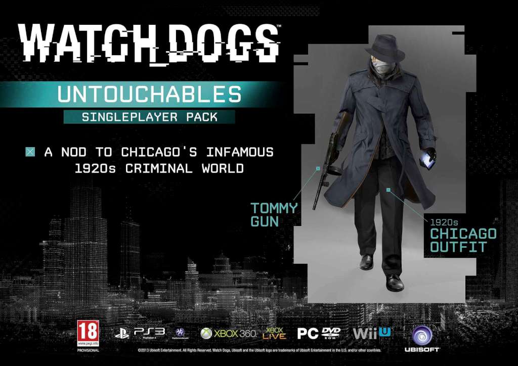 Watch Dogs - Untouchables, Club Justice and Cyberpunk Packs DLC EU Ubisoft Connect CD Key, 1.57$