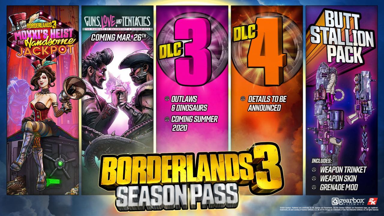 Borderlands 3 - Season Pass DLC EMEA Steam CD Key, 24.85$