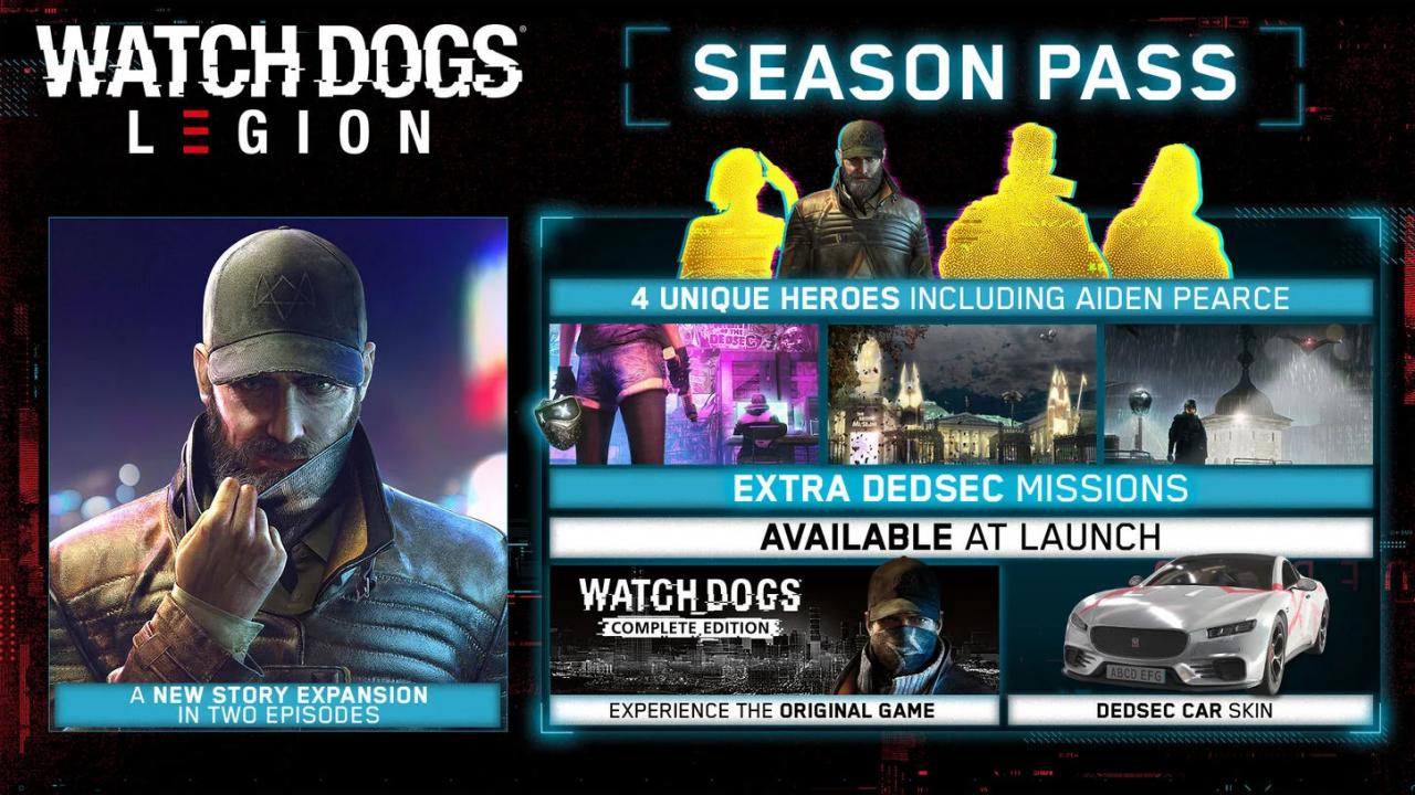 Watch Dogs: Legion - Season Pass DLC US Ubisoft Connect CD Key, 20.9$
