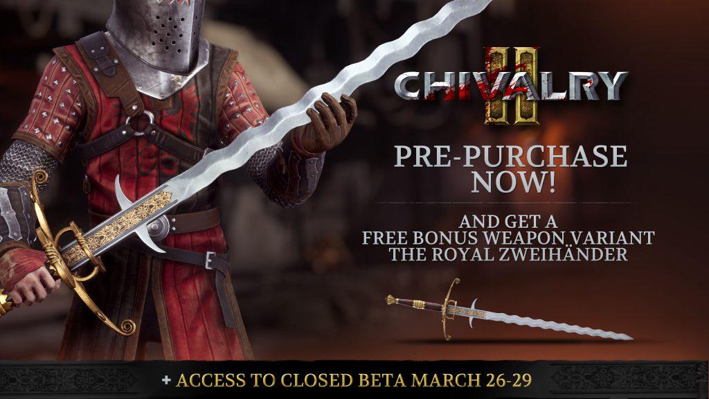 Chivalry 2 + Preorder Bonus Epic Games CD Key, 11.29$