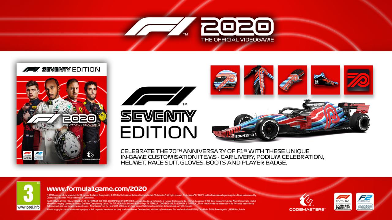 F1 2020 Seventy Edition Steam CD Key, 57.54$