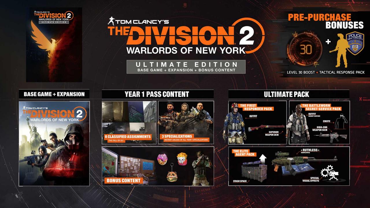 Tom Clancy’s The Division 2 Warlords of New York Ultimate Edition AR XBOX One CD Key, 5.62$